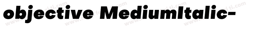 objective MediumItalic字体转换